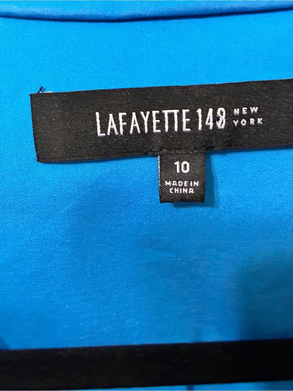 Lafayette 148 Size 10 Full Zip Teal Blue Midi Shirt Dress - Picture 10 of 12